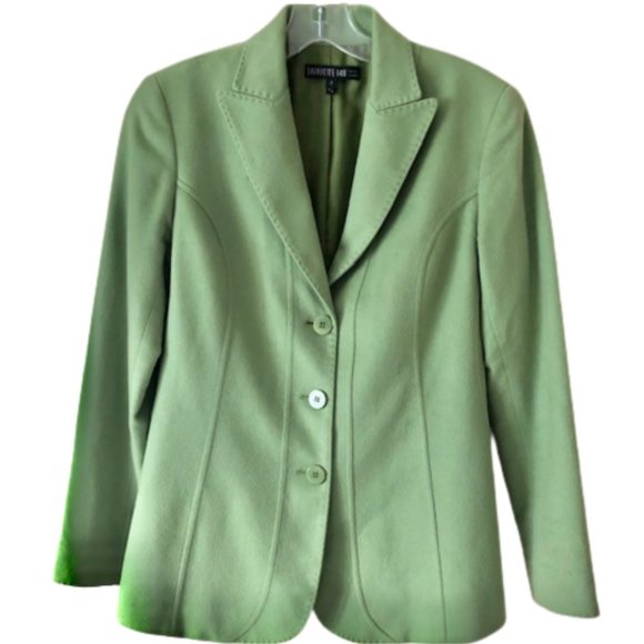 Lafayette 148 New York Jacket Cashmere - Green - 0 - Picture 1 of 13